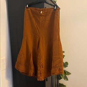Free People Rust Orange Wide-Leg Pants
